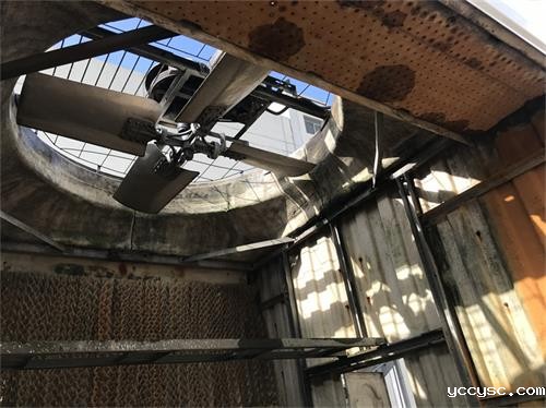 圆形玻璃钢冷却塔维修,圆形冷却水塔拆旧塔换新塔